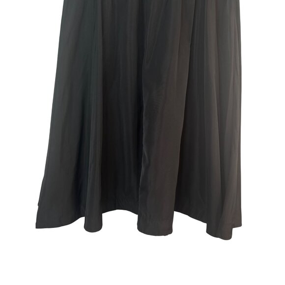 ZARA Black M/L Elastic Waist Midi Skirt Zara Polyester Flowy Design - Picture 8 of 15
